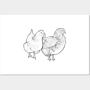 Couple of Hens Posters and Art